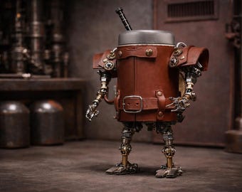 Steampunk Robot Model Kit: DIY Mechanical Figure, Retro Desk Art