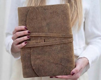 Diario in pelle personalizzato – Taccuino personalizzato con incisione, diario di viaggio e di scrittura
