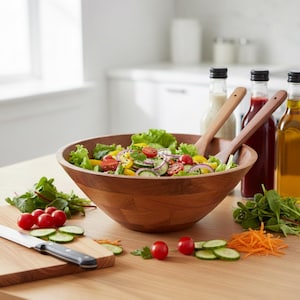 Holz salat schüssel set
