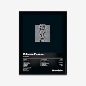 Joy Division - Unknown Pleasures Album Art Poster | Digital Download | Print | Wall Art