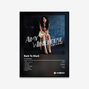 Amy Winehouse - Back To Black Album Art Poster | Digital Download | Print | Wall Art