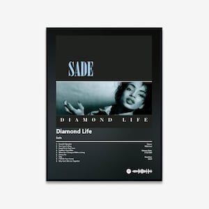 Sade - Diamond Life Album Art Poster | Digital Download | Print | Wall Art