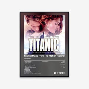 James Horner - Titanic (Music From The Motion Picture) Album Art Poster | Digital Download | Print | Wall Art