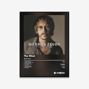 Warren Zevon - The Wind Album Art Poster | Digital Download | Print | Wall Art