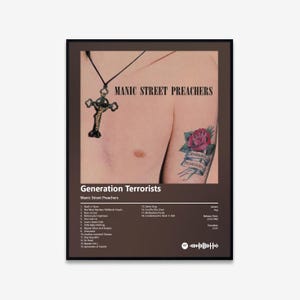 Manic Street Preachers - Generation Terrorists Album Art Poster | Digital Download | Print | Wall Art