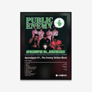 Public Enemy - Apocalypse 91...The Enemy Strikes Black Album Art Poster | Digital Download | Print | Wall Art