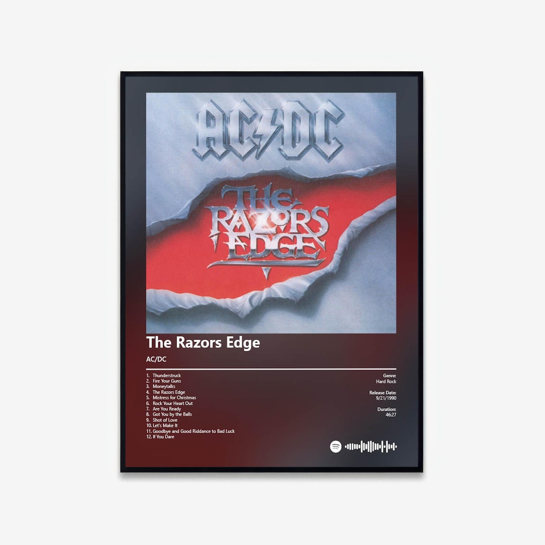 AC/DC - the Razors Edge Album Art Poster | Digital Download | Print ...