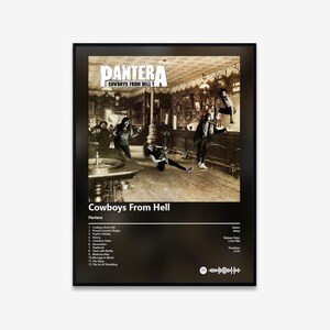 Pantera - Cowboys From Hell Album Art Poster | Digital Download | Print | Wall Art