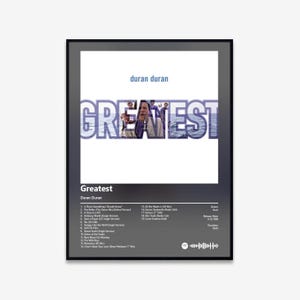 Duran Duran - Greatest Album Art Poster | Digital Download | Print | Wall Art