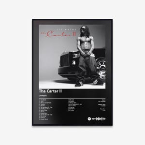 Lil Wayne - Tha Carter II Album Art Poster | Digital Download | Print | Wall Art