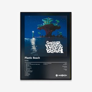 Gorillaz - Plastik Strand Album Art Poster | Digitaler Download | Drucken | Wandkunst