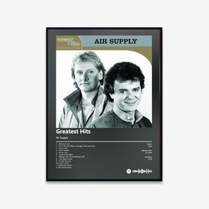 Air Supply - Greatest Hits Album Art Poster | Digital Download | Print | Wall Art