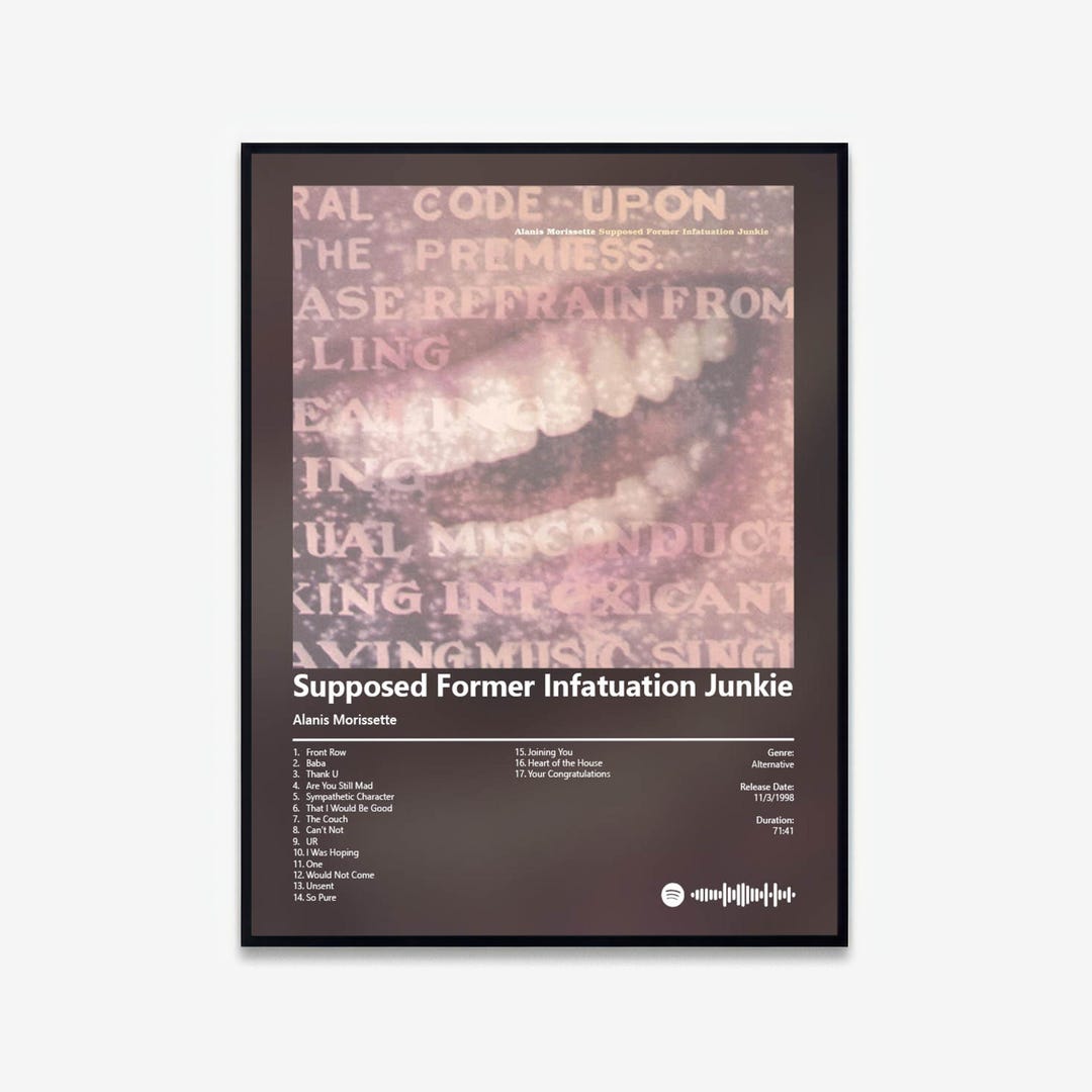 Alanis Morissette - Supposed Former Infatuation Junkie Album Art Poster ...