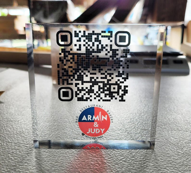 Custom Acrylic Logo Display, QR Code Payment Sign, Office Decor - Etsy
