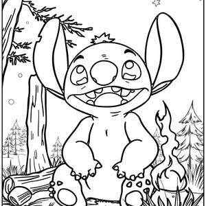 41 Unique Disney Stitch Coloring Pages Digital Print Outs