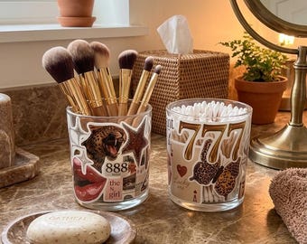 Y2K Jars with Lids | Set of 2 Storage Containers, Candle Holders, Accent Decor