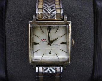 Reloj de hombre Waltham vintage de 17 joyas Incabloc, único, estilo Art Déco, fabricado en Suiza.