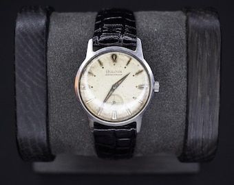 Reloj de vestir vintage Bulova Surf King de cuerda manual, modelo 1964, para hombre, H358212 (batería nueva)