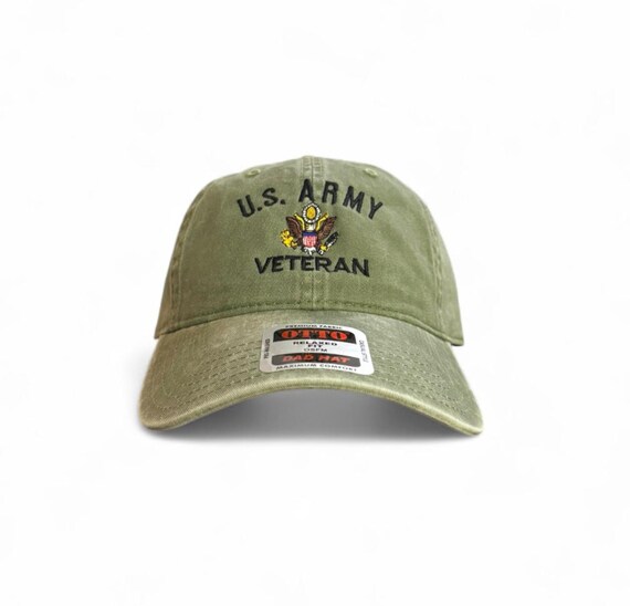 Army Veteran - Vintage Baseball Cap - Washed Hat - Etsy