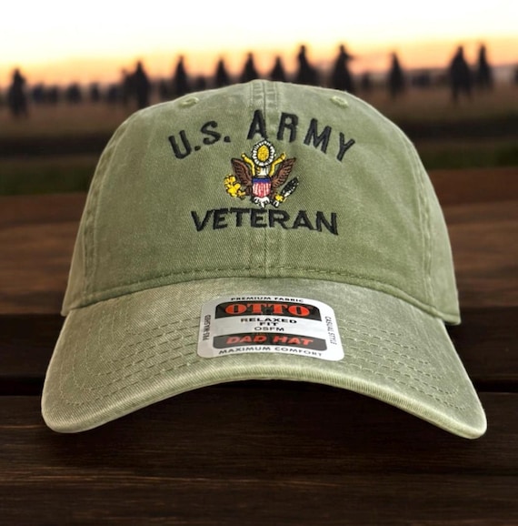 Army Veteran - Vintage Baseball Cap - Washed Hat - Etsy display picture 3