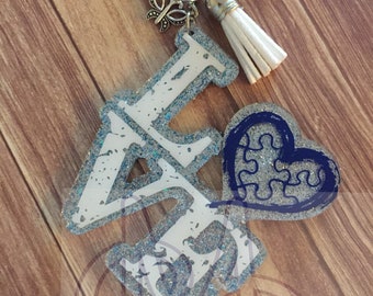 Autism awareness keychain