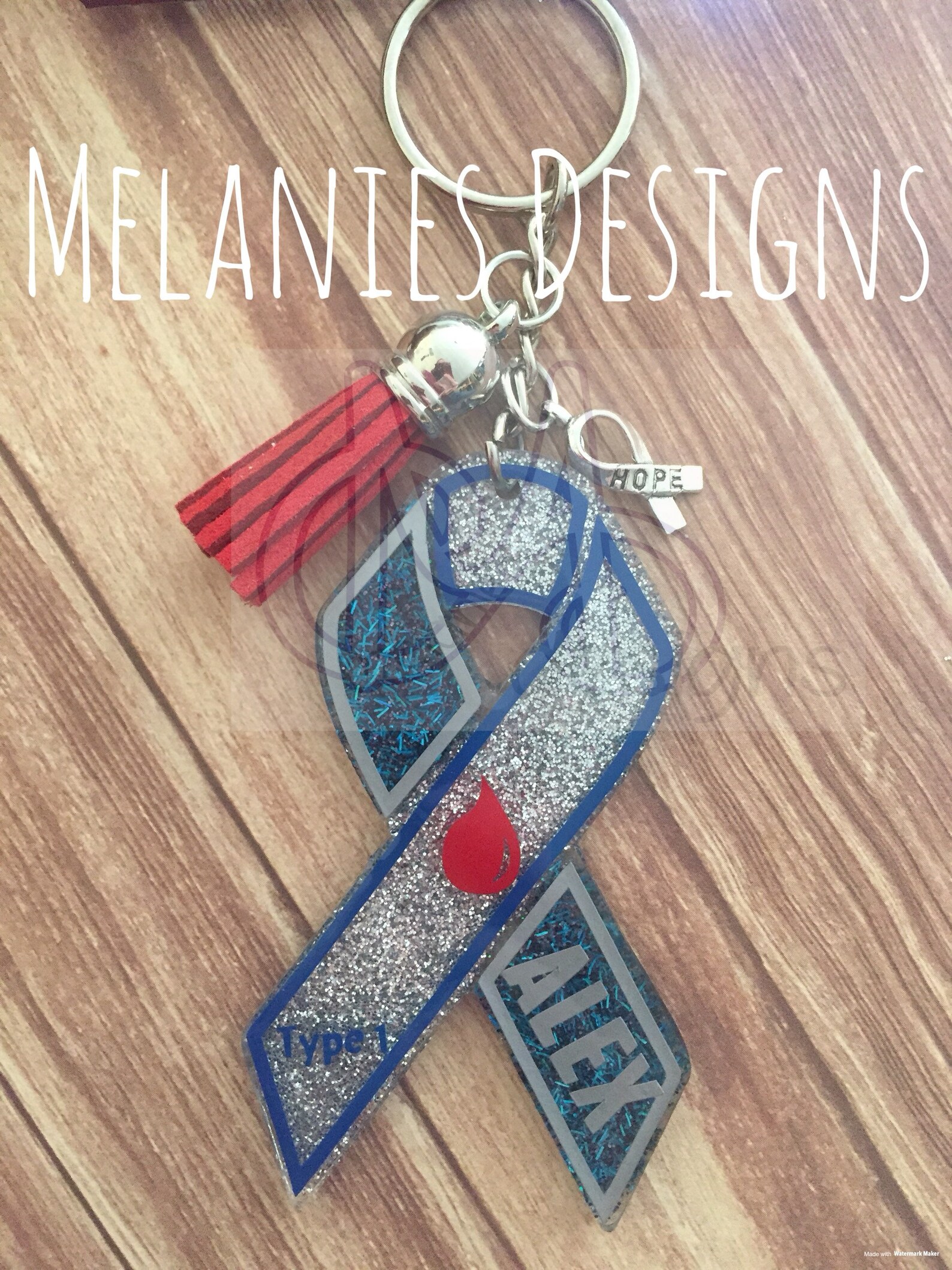 Type 1 Diabetes Keychain Etsy