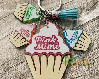Cupcake Keychain Clip on Plush Hanger Figures Cupcake Sprinkles Multicolor 4x2in Cupcake Keychain Clip on Plush Hanger Figures Cupcake Sprinkles Multicolor 4x2in
