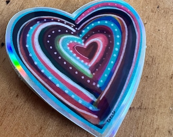 Heart Vinyl Sticker | Waterproof Die Cut Original Art Illustration (Laptop, Planner)
