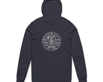 Madison Wisconsin Iconic Unisex Hooded Long Sleeve Tee,