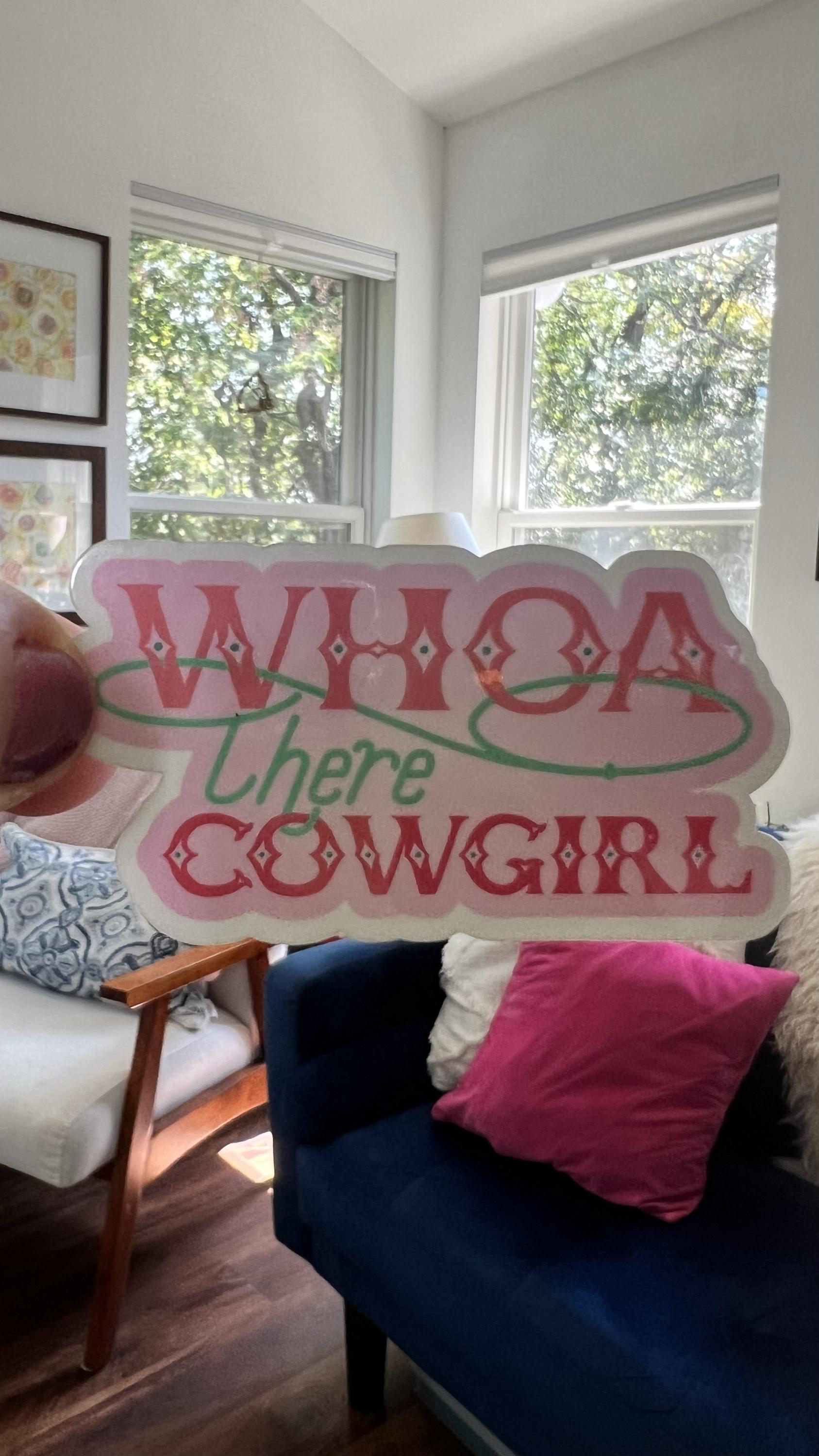 Whoa Sticker Whoa There Cowgirl Sticker - Etsy