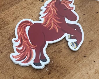 Fire Horse Sticker | Chinese Zodiac Lunar New Year Art (Weatherproof Vinyl)