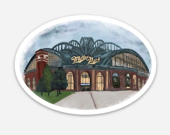 Miller Park Sticker | Milwaukee Baseball Stadium Nostalgia Art (3" Vinyl)