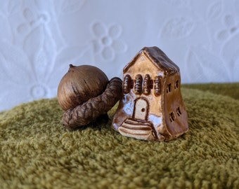 Dot Top #9B Tiny ceramic house Miniature house Fairy garden Miniature village Unique gift Wedding gift Succulent garden Housewarming