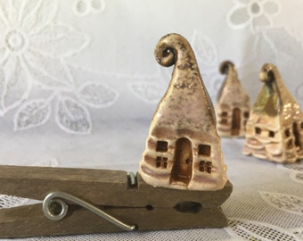 Miniature house #88 Tiny house Woodland house Curly top woodland house Tiny house Ceramic house Little house Housewarming gift Pottery house