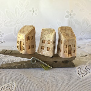 Miniature Ceramic House: Seagrove Pottery, Fairy Garden Decor