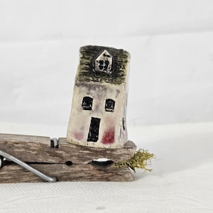 Aunt Rosie&#39;s #7 Small ceramic house Miniature house Tiny house Mini clay house Ceramic house Little house Housewarming gift Pottery house
