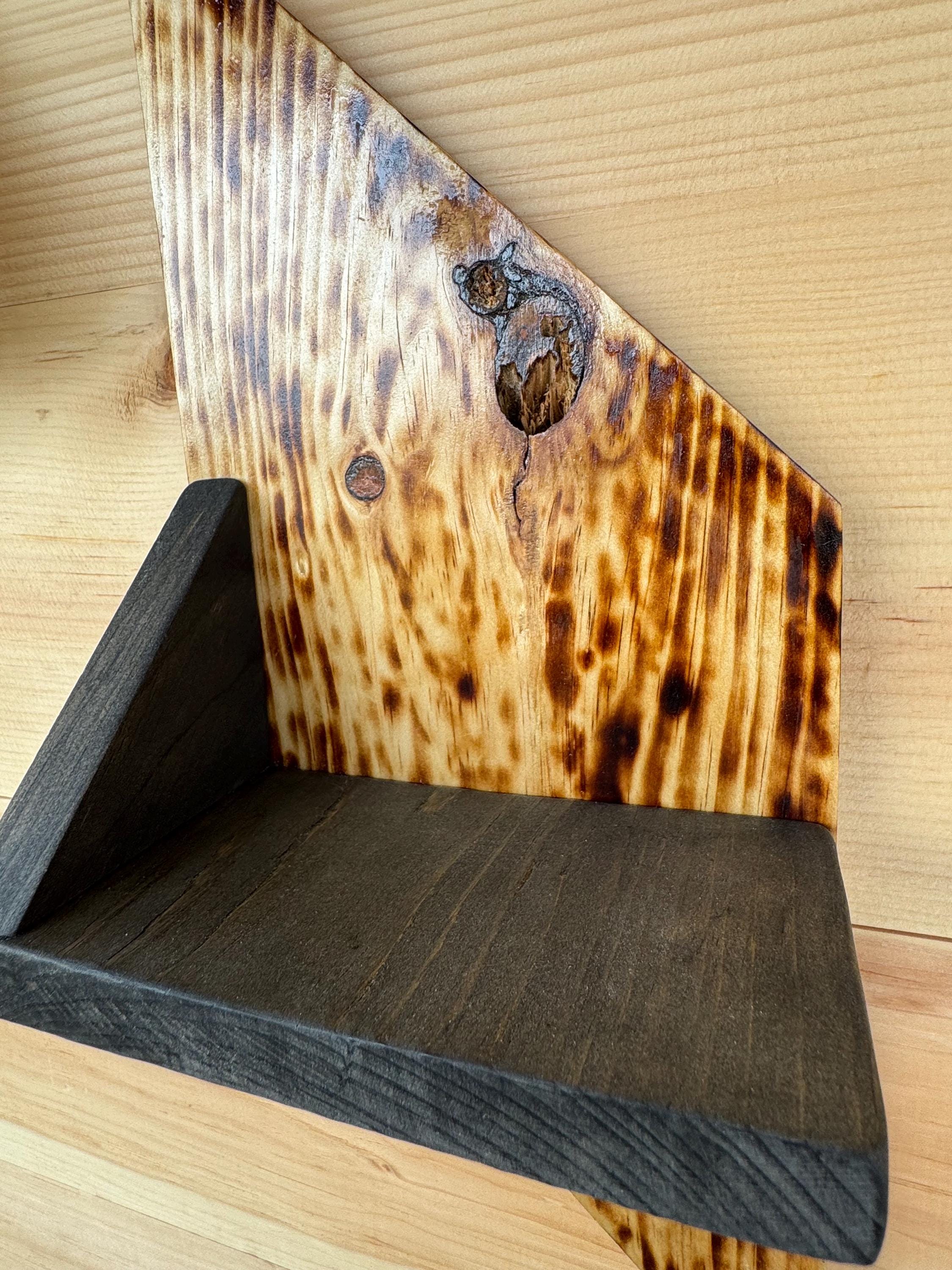 Geometric Wooden Wall Shelf Set of 2 - Thumbnail 2