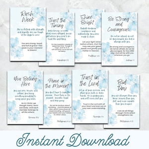 Faith-Based Sorority Rush Cards – Printable Daily Encouragement for Rush Week - Instant Download