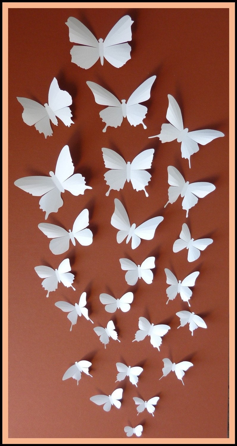 36pcs 3D Butterfly Wall Stickers, EEEkit Removable Decals Cute Colorful Butterflies Art Decor Murals with Gold Powder for Kids Baby Boy Girl Bedroom