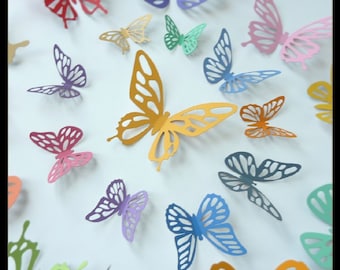 3D Wall Butterflies - 15 Colorful Butterflies for Decorate Nursery