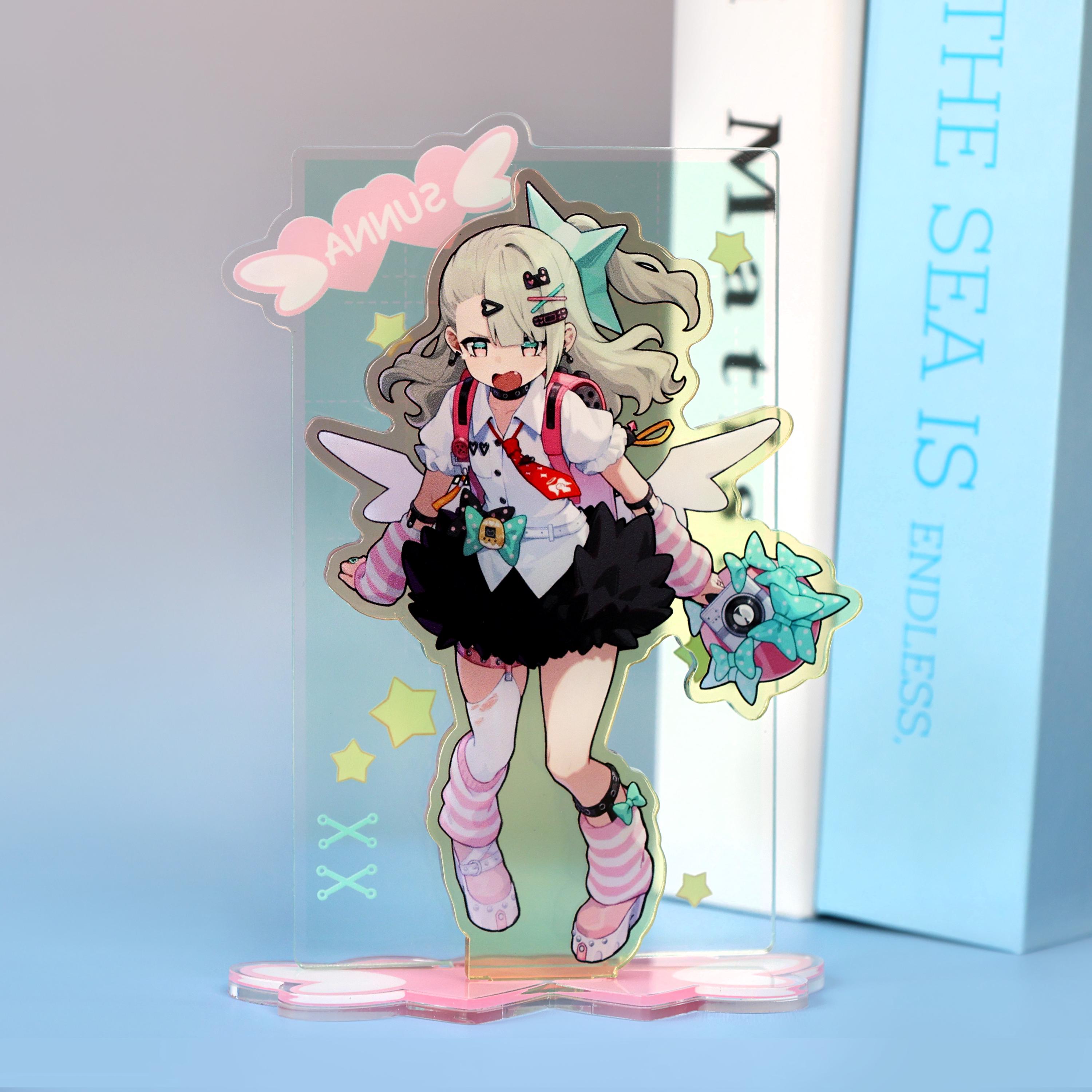 Zenless Zone Zero Sunna Double Chibi Acrylic Stand, Cute Desktop