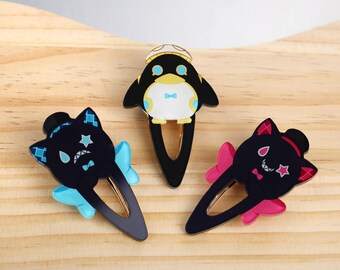 Genshin Characters Lynette Lyney Freminet Acrylic Hairpins, Cute Desktop Ornaments, Ideal Christmas Gifts for Genshin Fans