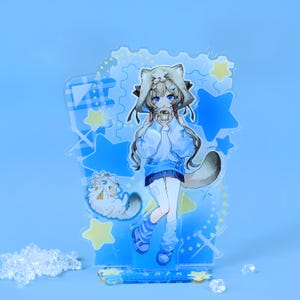 Genshin Impact Sandrone Acrylic Stand, Anime Desk Decor, Traveler’s Backpack Charm, Kawaii Figurine, Perfect Gift for Genshin Fans