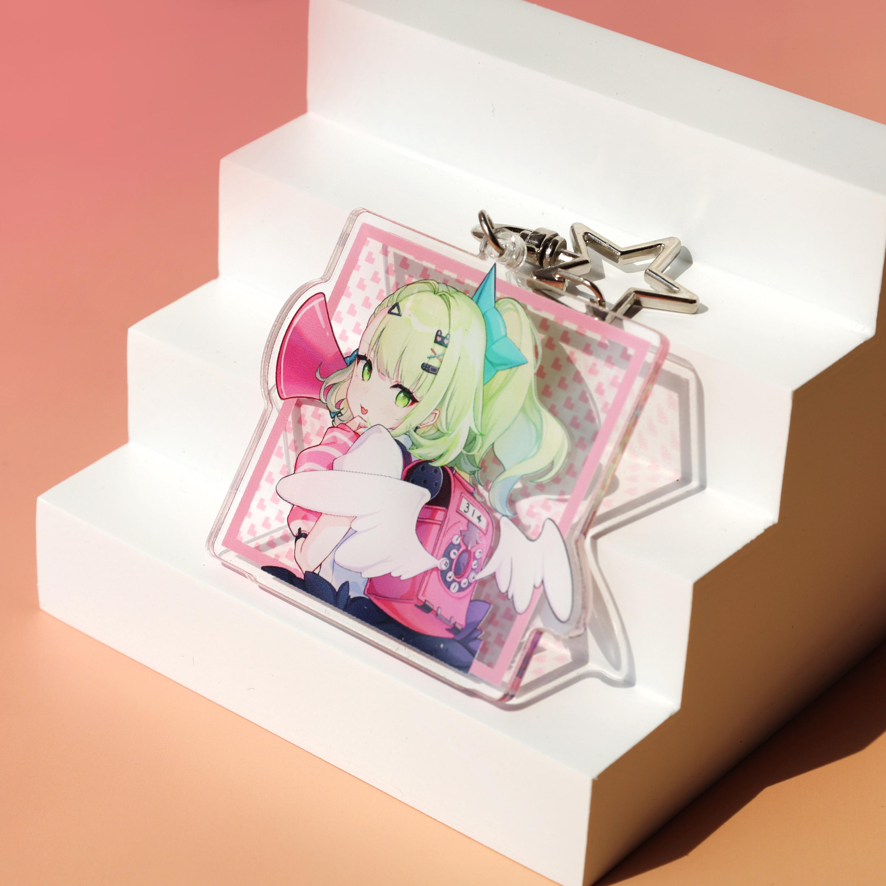 Zenless Zone Zero Sunna Chibi Acrylic Keychain With Megaphone and