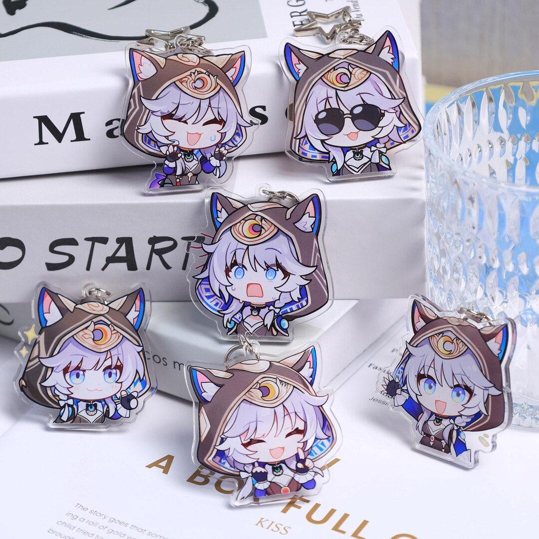 Adorable Honkai Star Rail Cipher Chibi Acrylic Keychain, Perfect ...