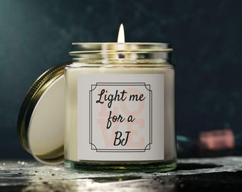 Light me for a BJ ロマンティックな香りのキャンドル、寝室の装飾、アロマセラピーギフト、心地よいナイトライト、リラックスできるホームフレグランス、結婚式の記念品