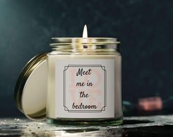 Romantic Scented Candle: Coconut Apricot Wax, Bedroom Decor, Aromatherapy Gift
