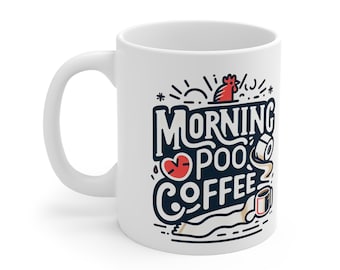 Taza de café con caca matutina: decoración de oficina divertida, regalo para amantes del café