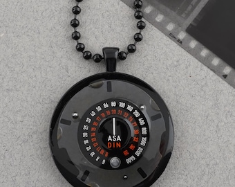 Resin Pendant, Vintage Camera parts, Handmade, One of a kind, Upcycled, Steam puck, ASA  Camera Dial, Unique Gift