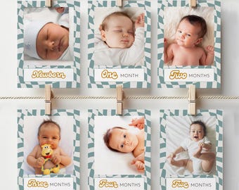 Fotos del primer cumpleaños de un tipo feliz / Cumpleaños con emoticonos retro / Descarga digital instantánea editable e imprimible de Canva